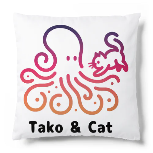 タコ & 猫 Cushion