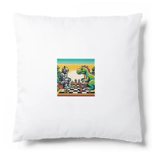 ドットロボットと恐竜のチェスゲームA Cushion