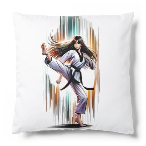 黒帯テコンドー女子 Cushion