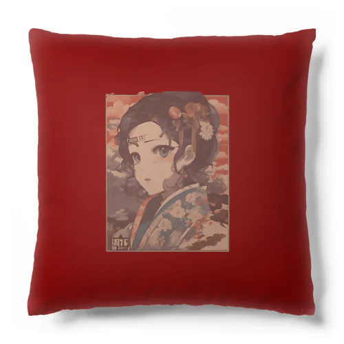 【鶴屋商店】レトロＥ-01 日章鶴 Cushion