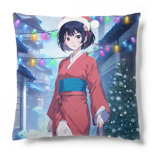 日本人女性クリスマスツリー Cushion