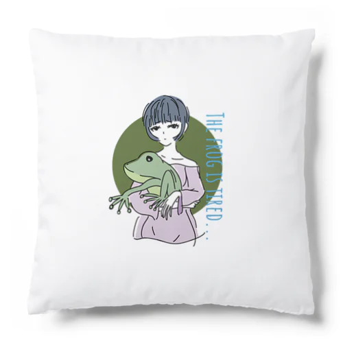 カエル好きな女の子 Cushion