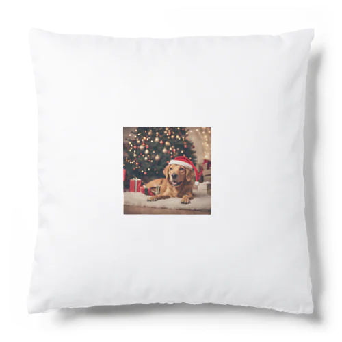 クリスマスを満喫する犬 Cushion