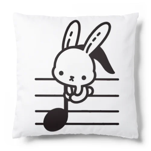 音符♪＆うさちゃん🐰 Cushion