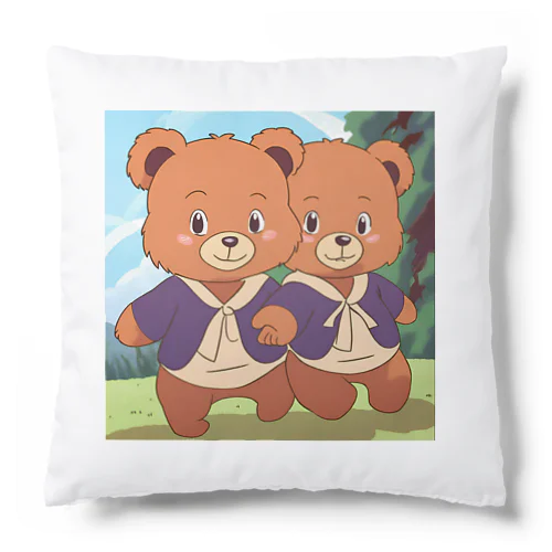 仲良し兄弟テディとベア Cushion