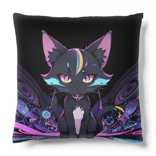 サイケデリックネコ Cushion