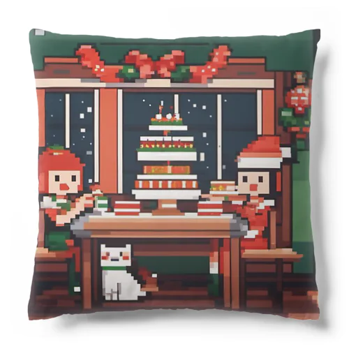 クリスマスパーティ　ドット絵 Cushion