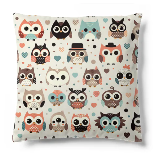 フクロウドット柄 Cushion