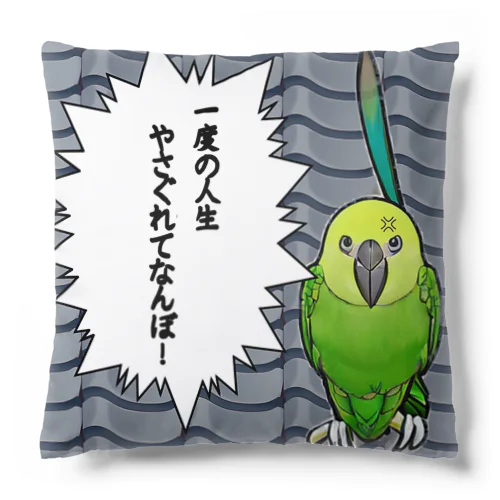 やさぐれインコ ピスケ クッション3 Cushion