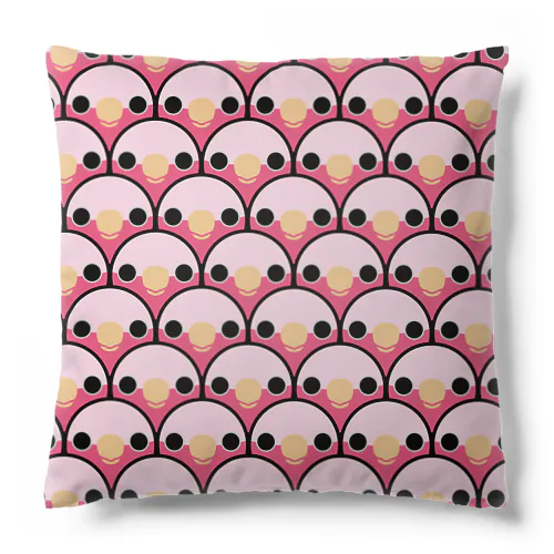 ぎゅうぎゅうモモイロインコ詰め Cushion