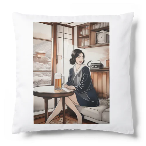 日本人女性冬ビール Cushion