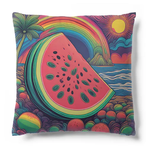 PSYCHEDELICスイカ Cushion