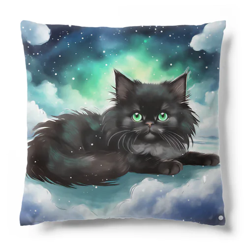 雲の上の黒猫03 Cushion