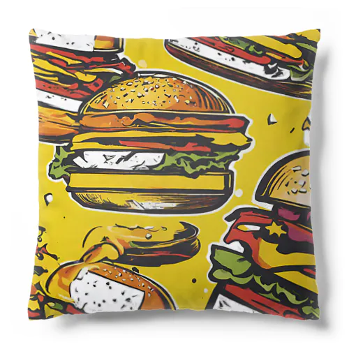 ハンバーガー　ポップ Cushion