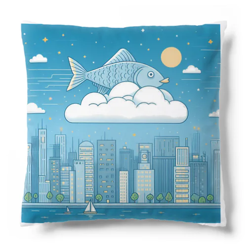 雲に乗って空を飛ぶ Cushion