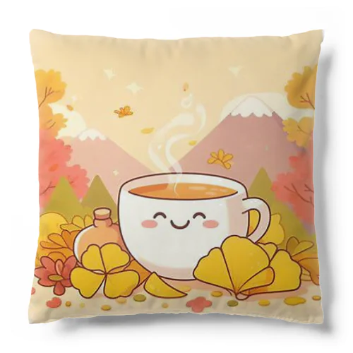 イチョウと紅茶シリーズ② Cushion