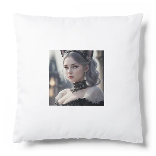 「猫耳の魔女の叡智と冒険」 ： "The Wisdom and Adventure of the Cat-Eared Witch" Cushion