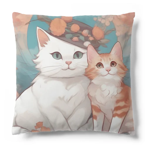 二匹の猫 Cushion