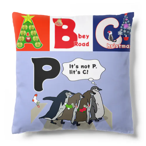 Abbey Road Christmas Cushion