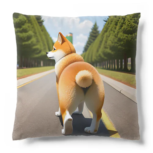 おしりは見せて顔は見せてくれないシバ Cushion
