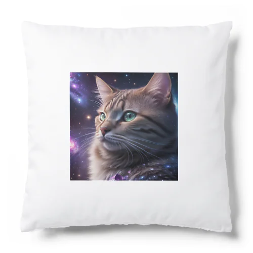 「星の囁き - 宇宙への猫の眺め」 Cushion