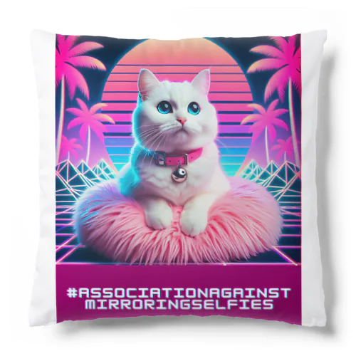 Synthwave_cats クッション