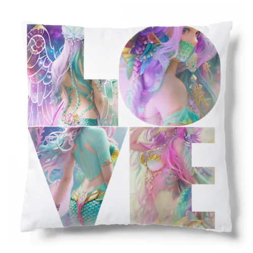 LOVE  mermaid world Cushion