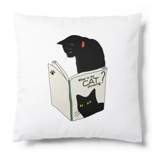 猫が読む本 Cushion