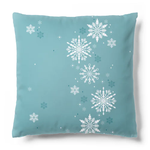 雪の花06（ターコイズ） Cushion