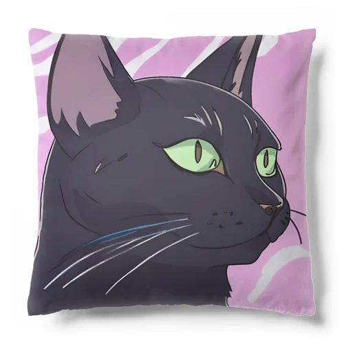 かっこいい黒猫3 Cushion