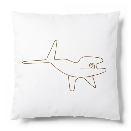 ナスカの地上絵風のクジラ Cushion