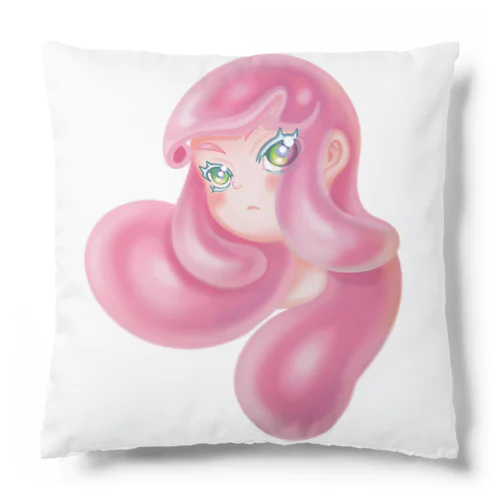 ピンク髪の女の子 Cushion