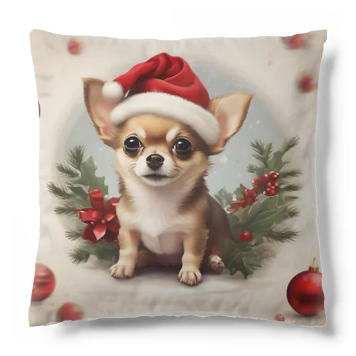 チワワがクリスマスの雰囲気を盛り上げる🎅🎄 Cushion