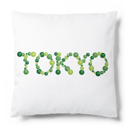 バルーン文字「TOKYO」（緑色系） Cushion