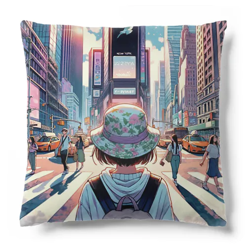 一人旅の少女 Cushion