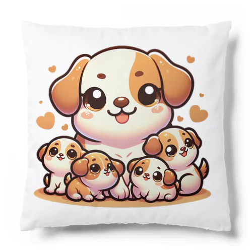 わんぱく子犬とやさしいママ Cushion