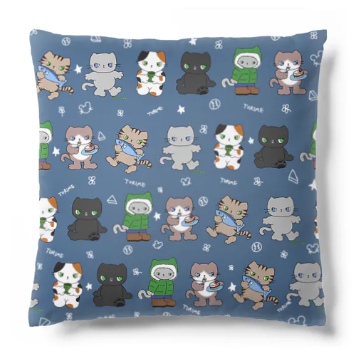 ツリ目ねこいっぱい Cushion