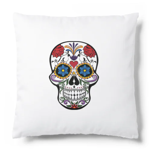 Colorful Skull   カラフル な スカル. はでな 頭蓋骨 Cushion