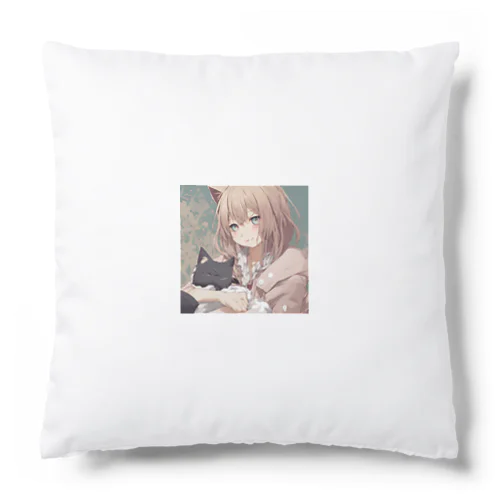 猫と美女 Cushion