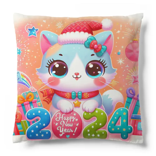 新年を迎える猫  2024 Cushion