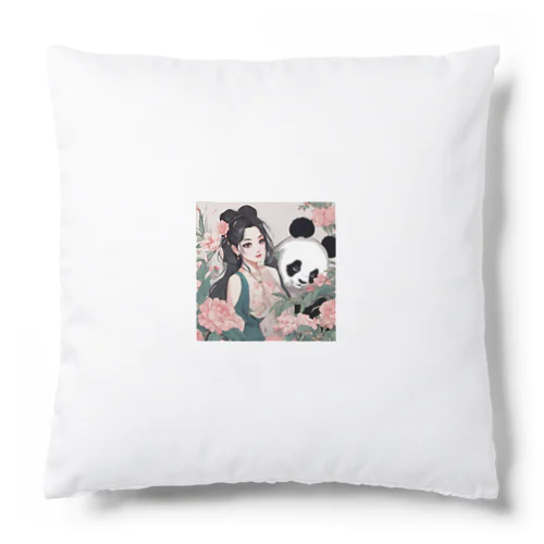 美女とパンダ Cushion