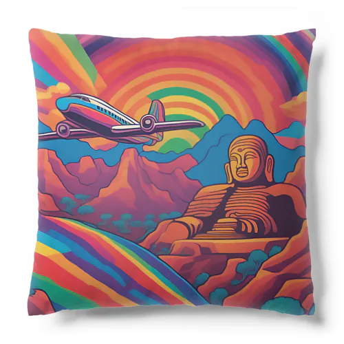 Psychedelic history mix 3 Cushion