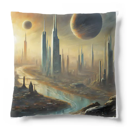 惑星と近未来都市 Cushion