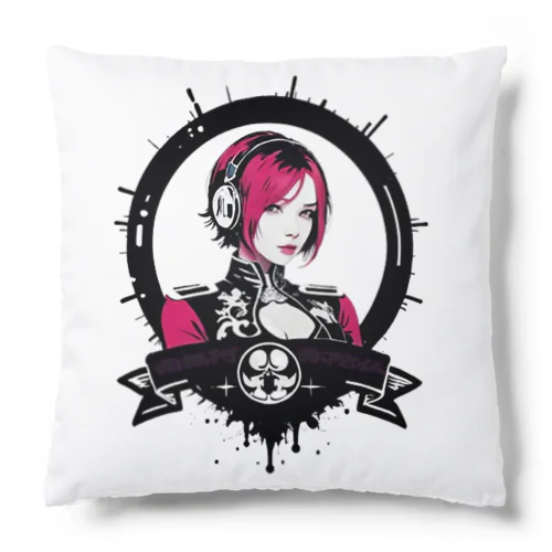 Cyberpunk DJ girl Cushion