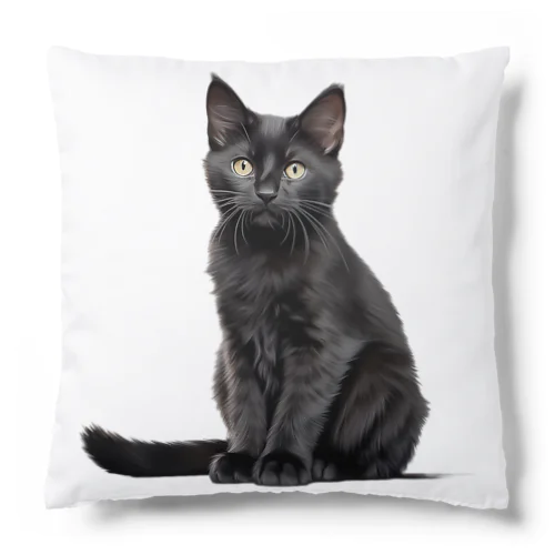 黒猫ちも（シンプル） Cushion