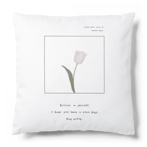 Powderpink tulip , Logoflame . Cushion