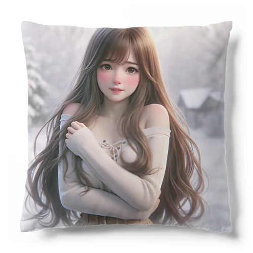 寒がりな女の子 Cushion