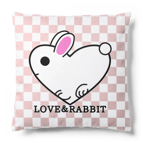 LOVE＆RABBIT(市松)P Cushion