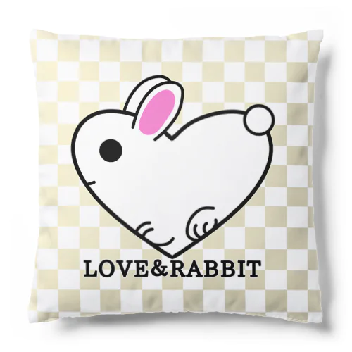 LOVE＆RABBIT(市松)Y Cushion