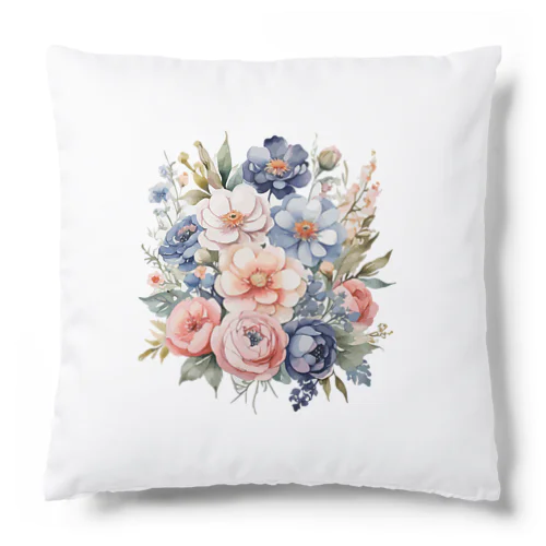 パステルカラーの花束 Cushion